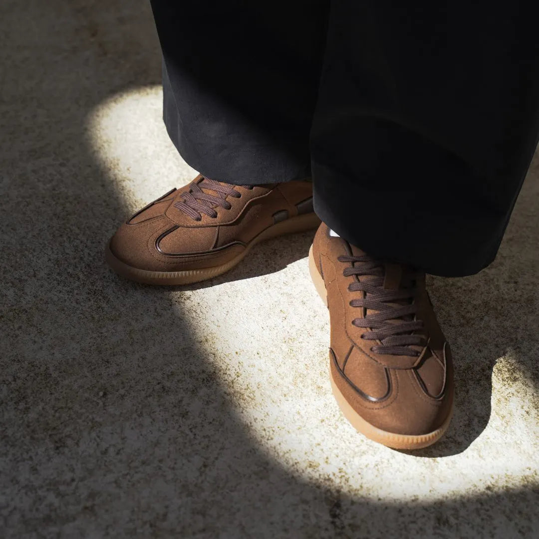 Delta-Series Handmade Vegan Sneakers in Almonde - Ecomarket.com