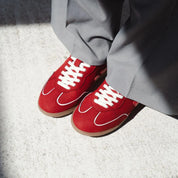 Delta-Series Handmade Vegan Sneakers in Grenat - Ecomarket.com