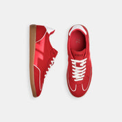 Delta-Series Handmade Vegan Sneakers in Grenat - Ecomarket.com