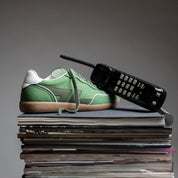 Delta-Series Handmade Vegan Sneakers in Vert - Ecomarket.com