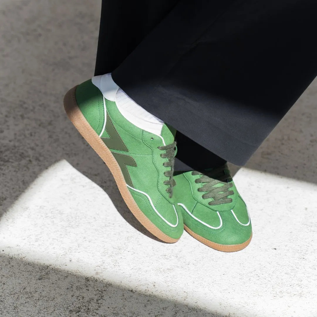 Delta-Series Handmade Vegan Sneakers in Vert - Ecomarket.com