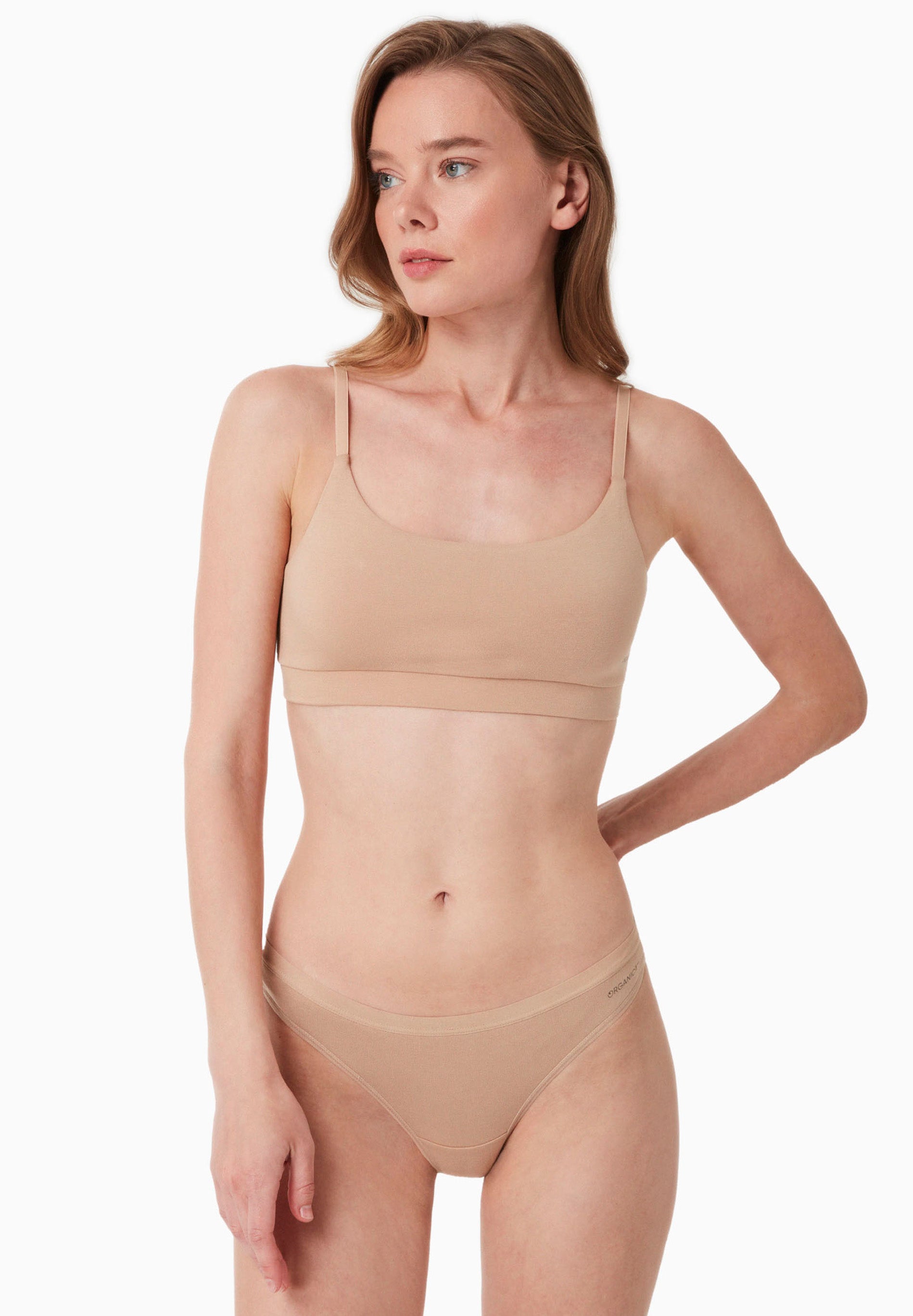 BELEEN | Bralette made from organic cotton and TENCEL™ Modal beige - Ecomarket.com