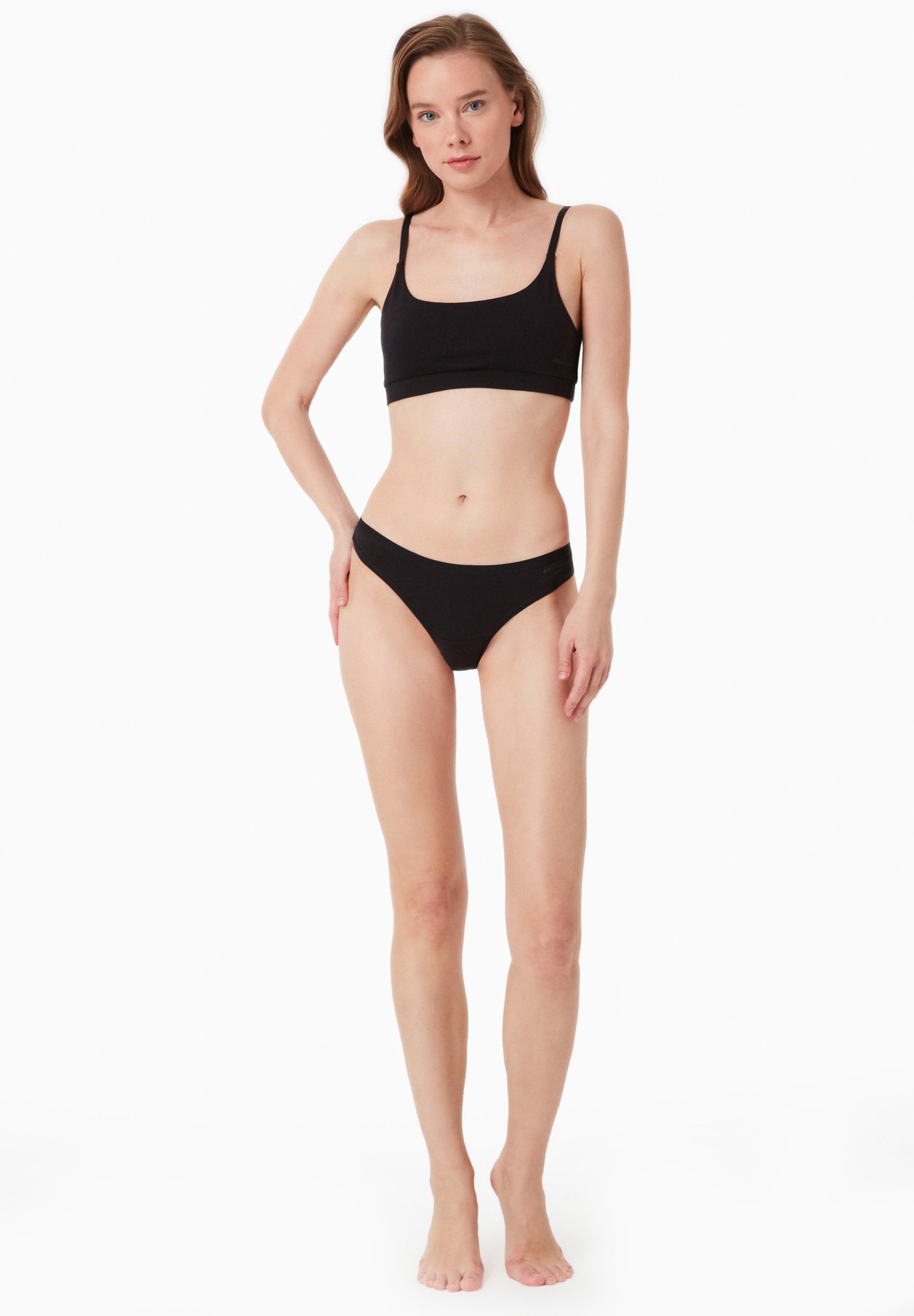BELEEN | Bralette made from organic cotton and TENCEL™ Modal black - Ecomarket.com
