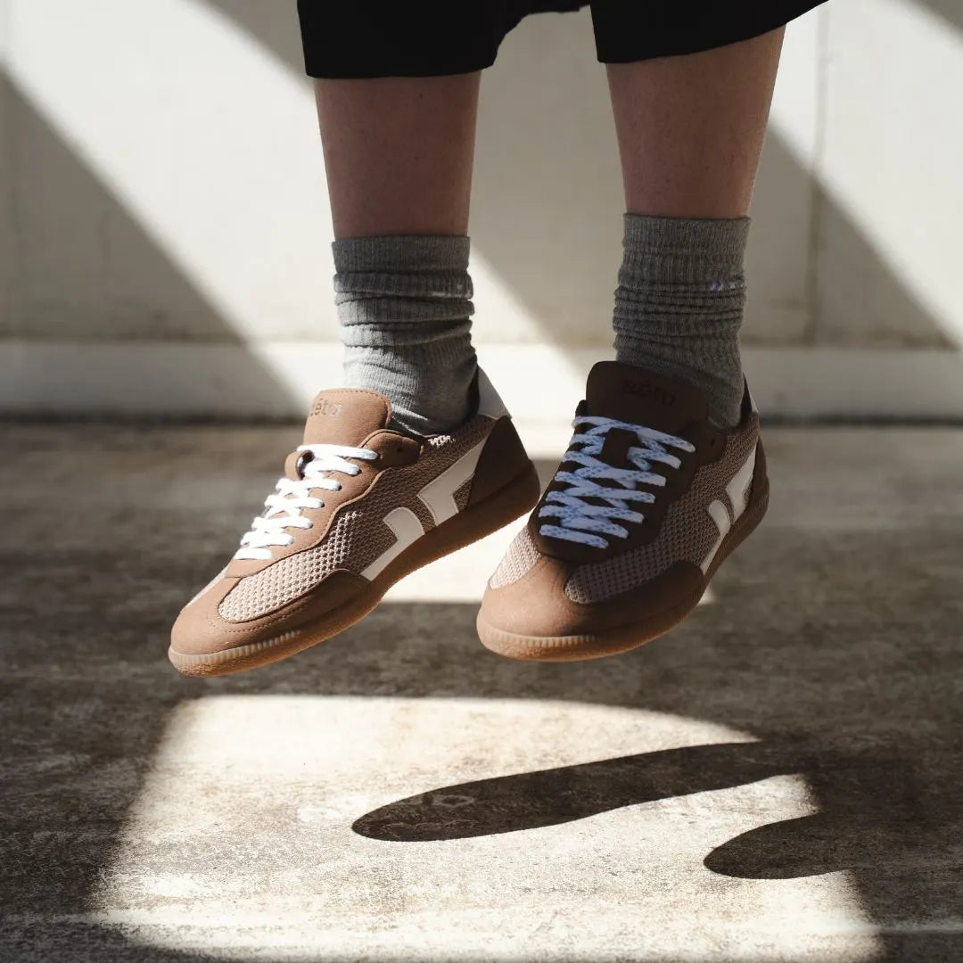 Delta-Series Handmade Vegan Sneakers in Moka - Ecomarket.com