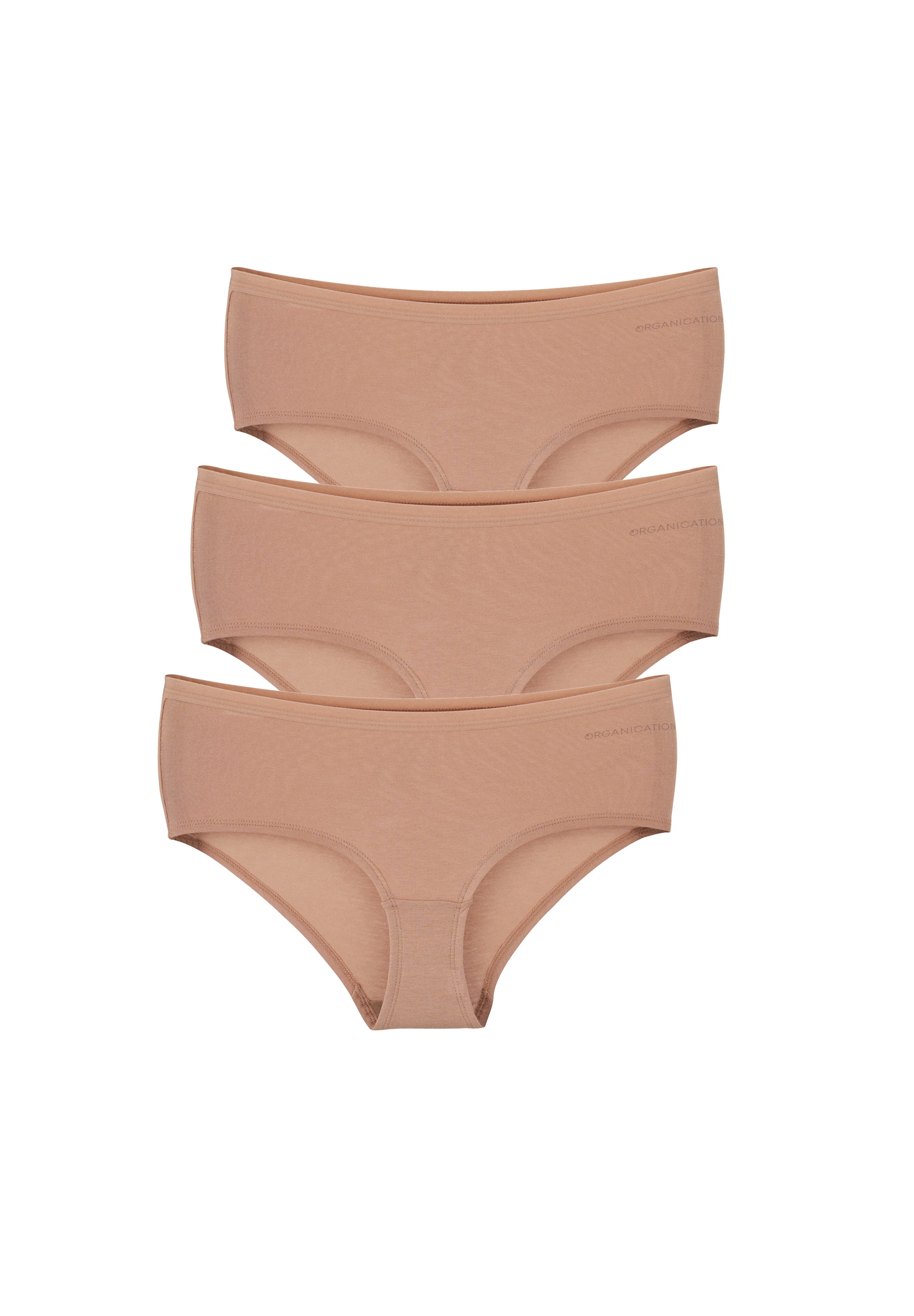 KARINNA | Organic Cotton & TENCEL™ Modal Hipster Briefs, 3-Pack (beige) - Ecomarket.com