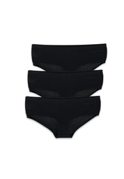 KARINNA | Organic Cotton & TENCEL™ Modal Hipster Briefs, 3-Pack (black) - Ecomarket.com