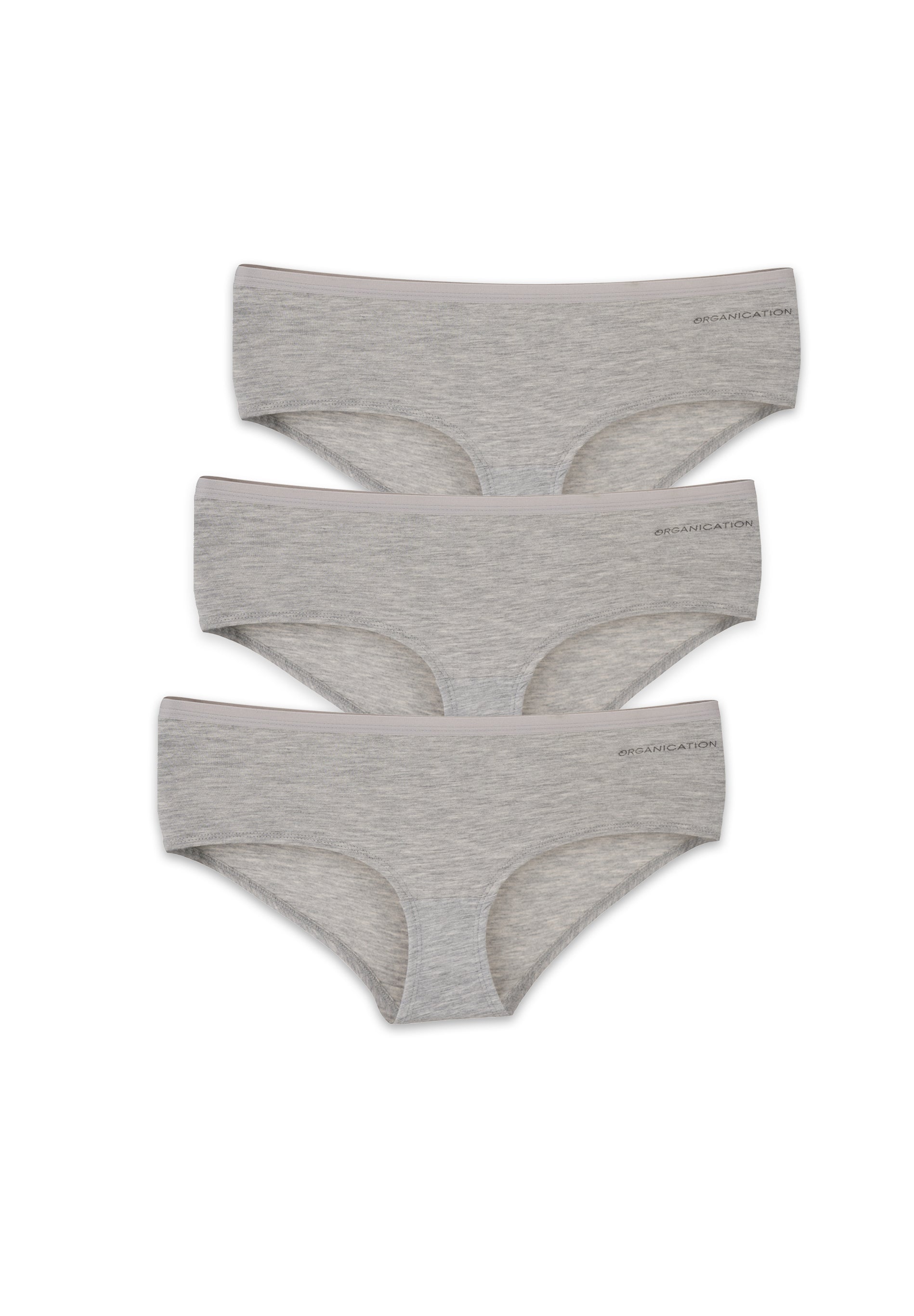 KARINNA | Organic Cotton & TENCEL™ Modal Hipster Briefs, 3-Pack (grey) - Ecomarket.com
