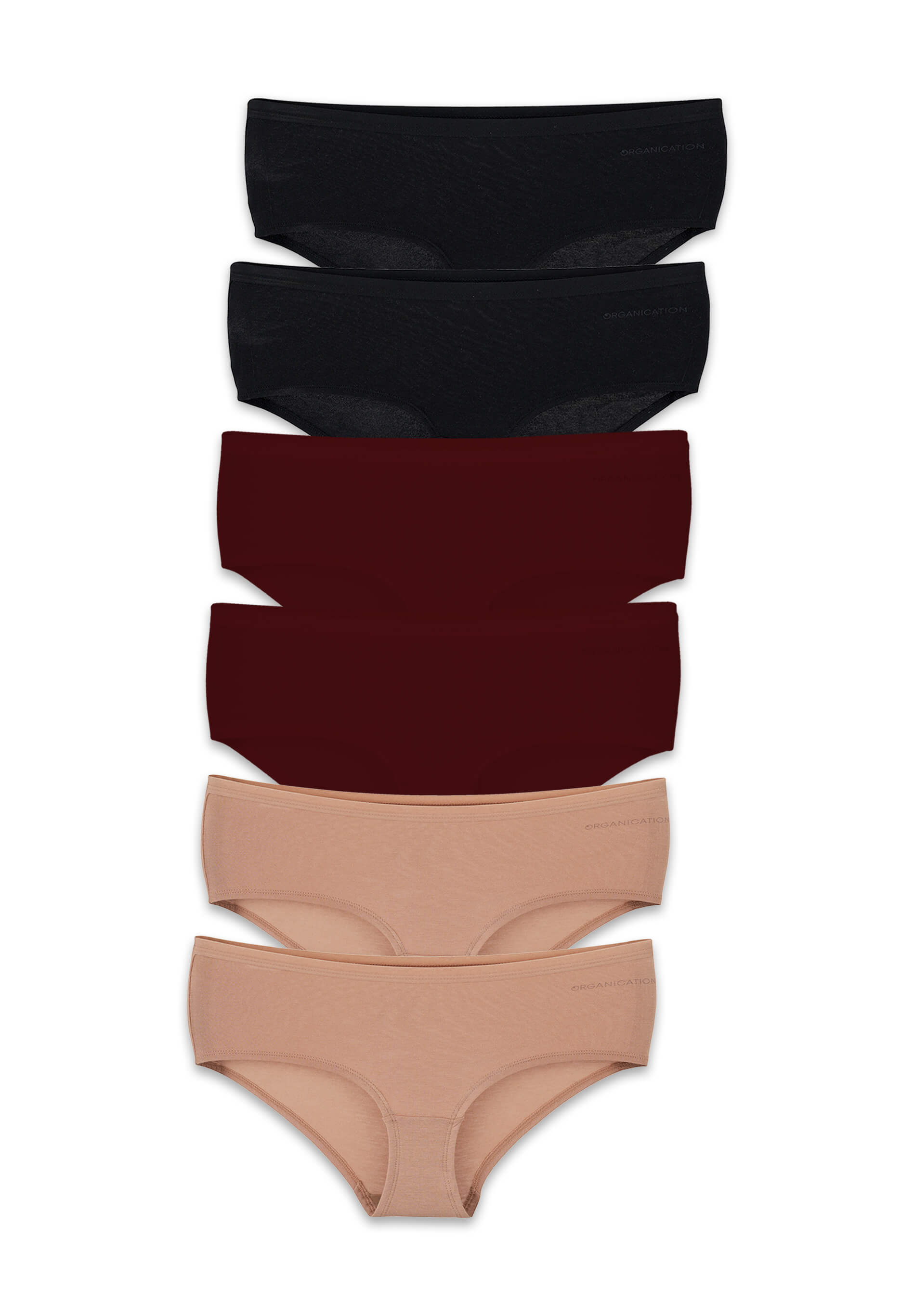 KARINNA | Organic Cotton & TENCEL™ Modal Hipster Briefs, 6-Pack (mix) - Ecomarket.com