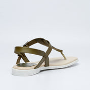 FLORA Sandals in Olive Green - Ecomarket.com