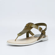 FLORA Sandals in Olive Green - Ecomarket.com