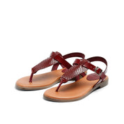 FLORA Sandals in Bordeaux color - Ecomarket.com