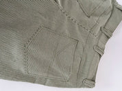 MAKULU - Organic cotton trouser - Green ticking stripe - Ecomarket.com