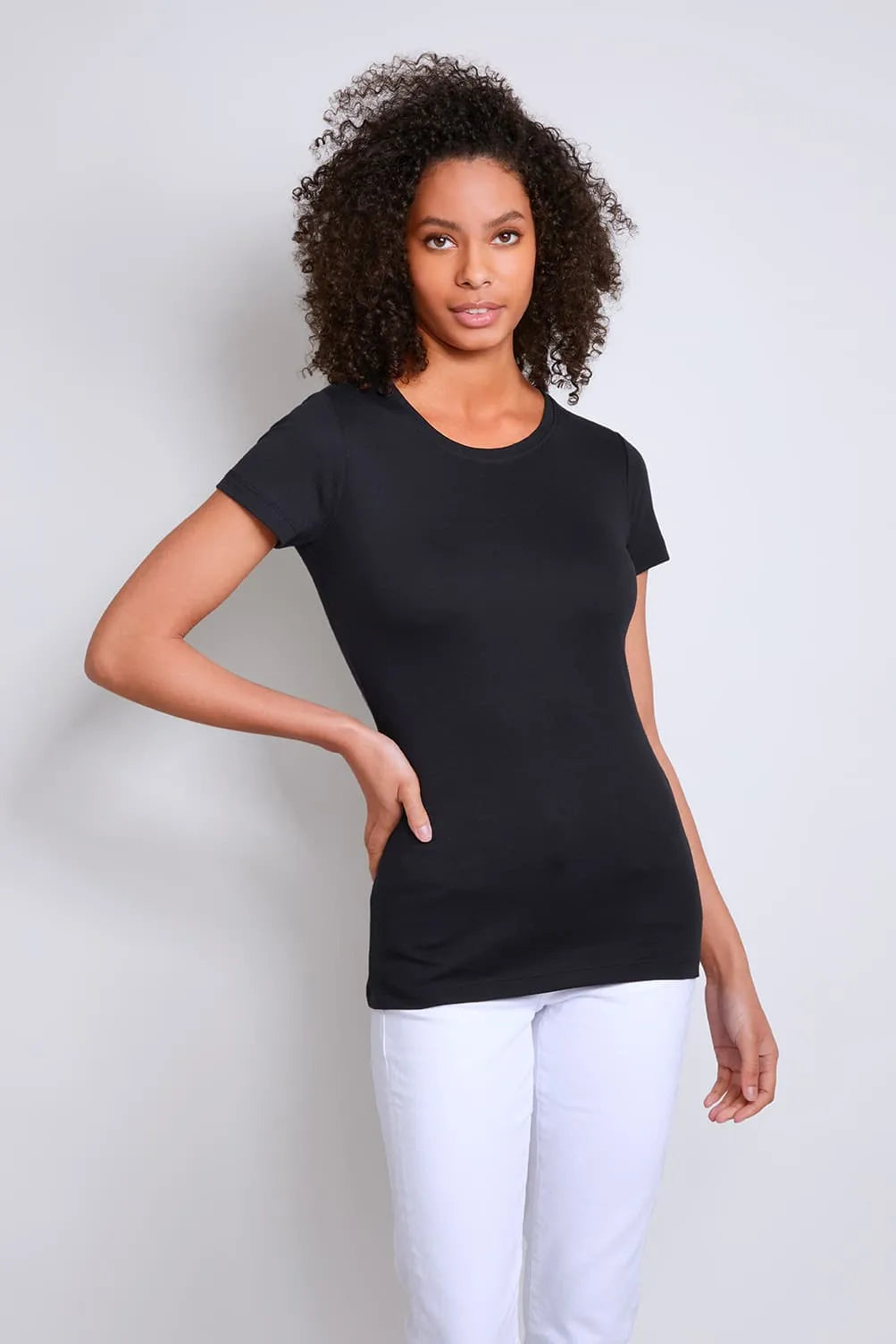 Short Sleeve Crew Neck Cotton Modal Blend T-shirt - Ecomarket.com