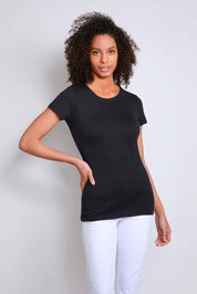 Short Sleeve Crew Neck Cotton Modal Blend T-shirt - Ecomarket.com