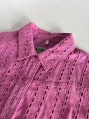 
RIO - Camicia in Broderie Anglaise Organica - Rosa
