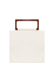 BASKET BAG olive leather cream