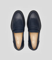 Vegan Loafer - Man by Solari Milano, stylish navy shoes ideal for casual and formal wear.