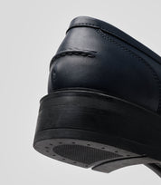 Close-up of the heel of Vegan Loafer - Woman showcasing the blake construction and distinctive stitching.