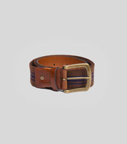 Solari Milano - Mascagni - Woven Fabric Belts for Men – Brown and Blue