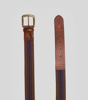 Solari Milano - Mascagni - Woven Fabric Belts for Men – Brown and Blue