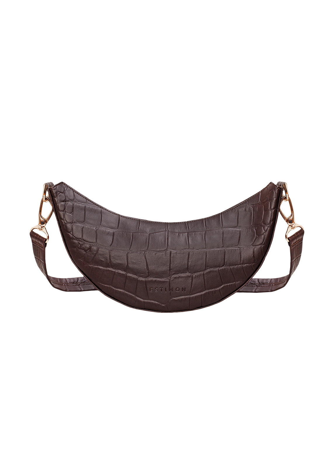 MINI HOBO BAG – Corn Leather in Chocolate Croco