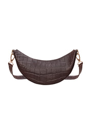 MINI HOBO BAG – Corn Leather in Chocolate Croco