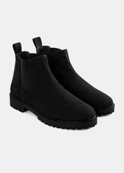 8000Kicks Crossover men’s black hemp Chelsea boot - two boots front view