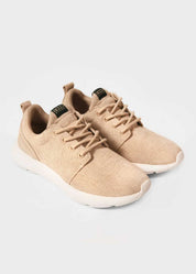 8000Kicks explorer V2 men’s beige hemp sneaker two shoes front view