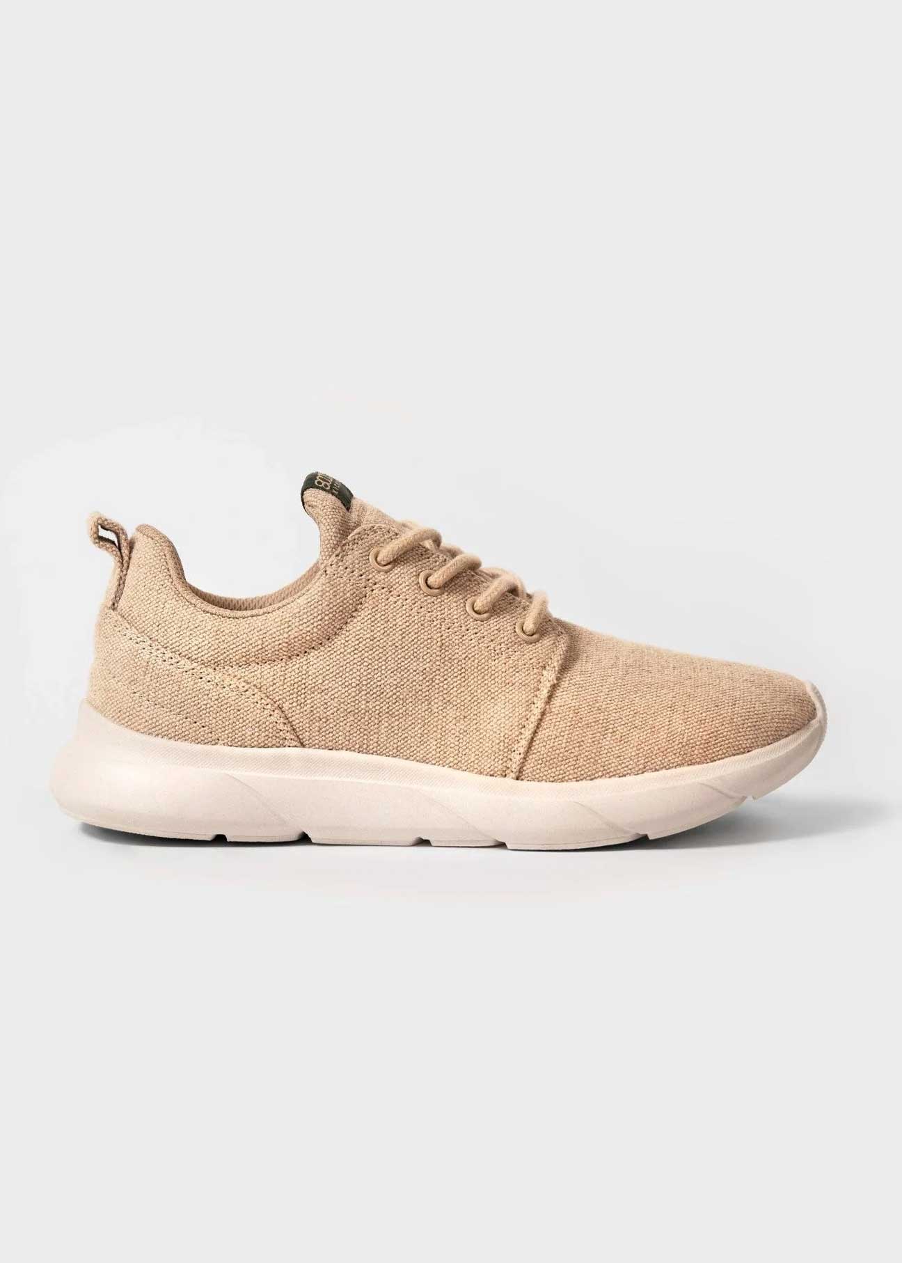 8000Kicks explorer V2 men’s beige hemp sneaker - side view
