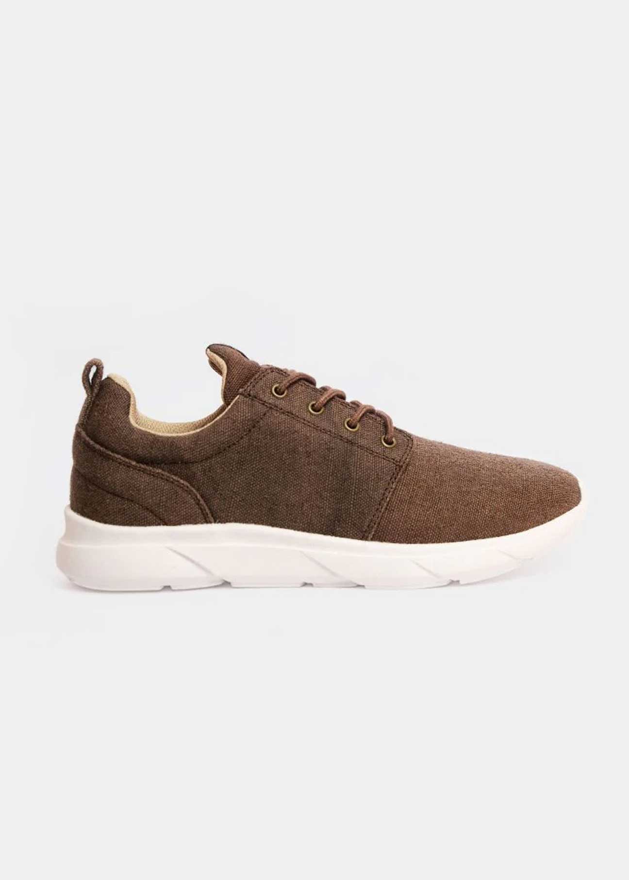 8000Kicks explorer V2 women’s brown hemp sneaker - side view