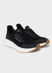 8000Kicks Runner men’s black hemp sneaker two shoes front view