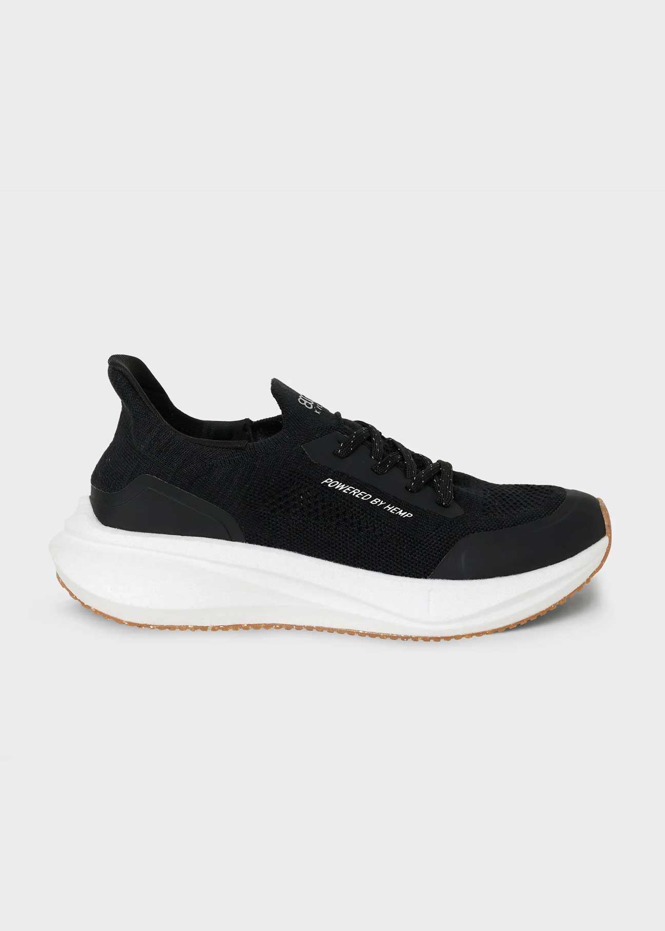8000Kicks Runner men’s black hemp sneaker - side view