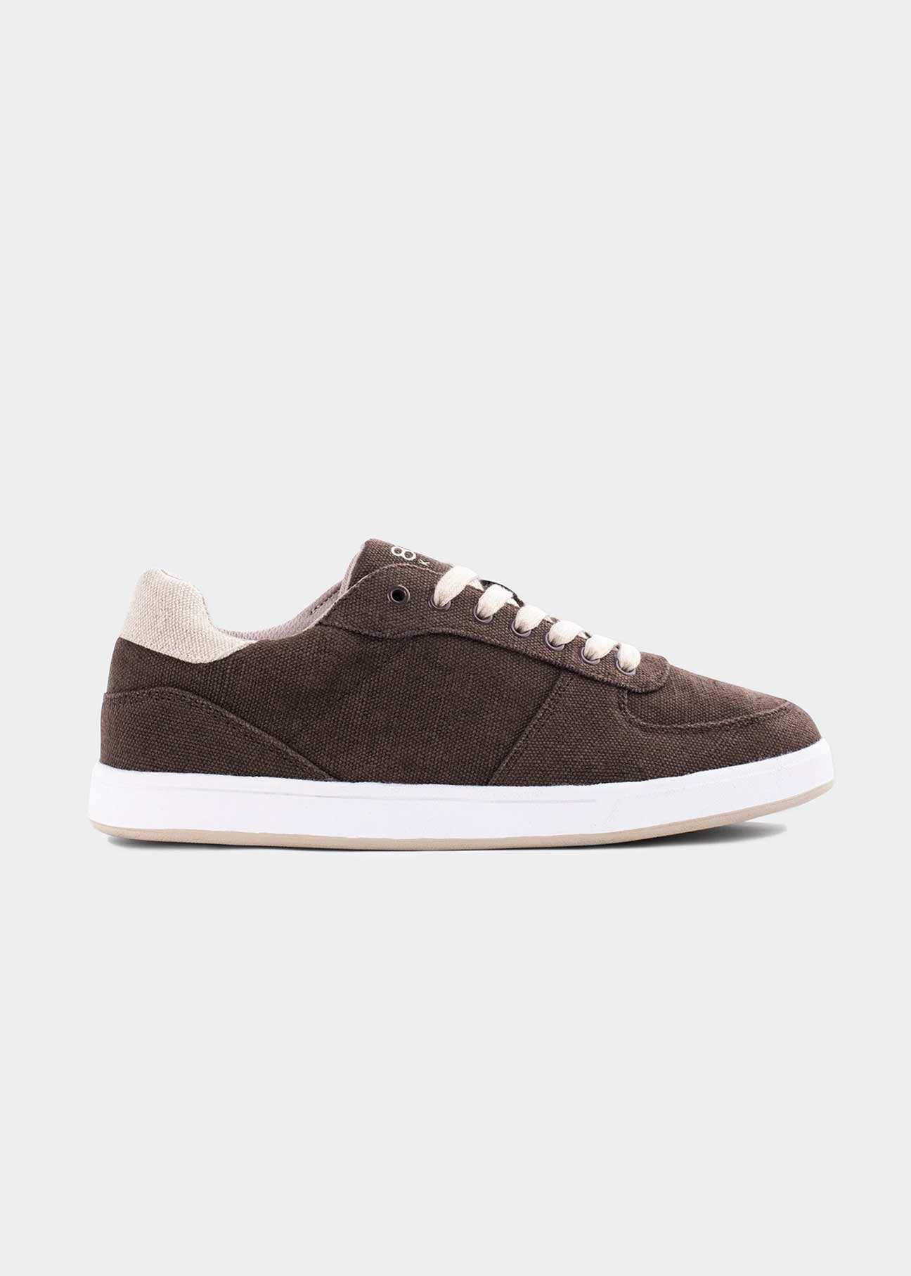 8000Kicks Seeker men’s dark brown  hemp sneaker - side view