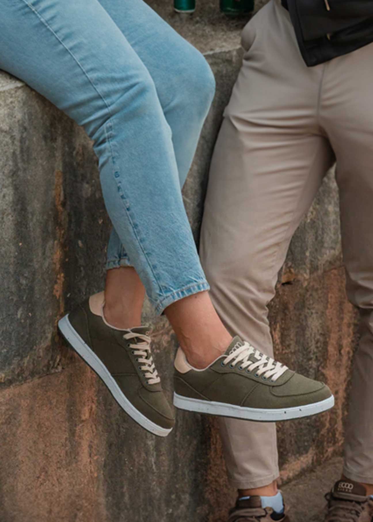 8000Kicks Seeker Zapatillas casual de lona para mujer – verde oscuro