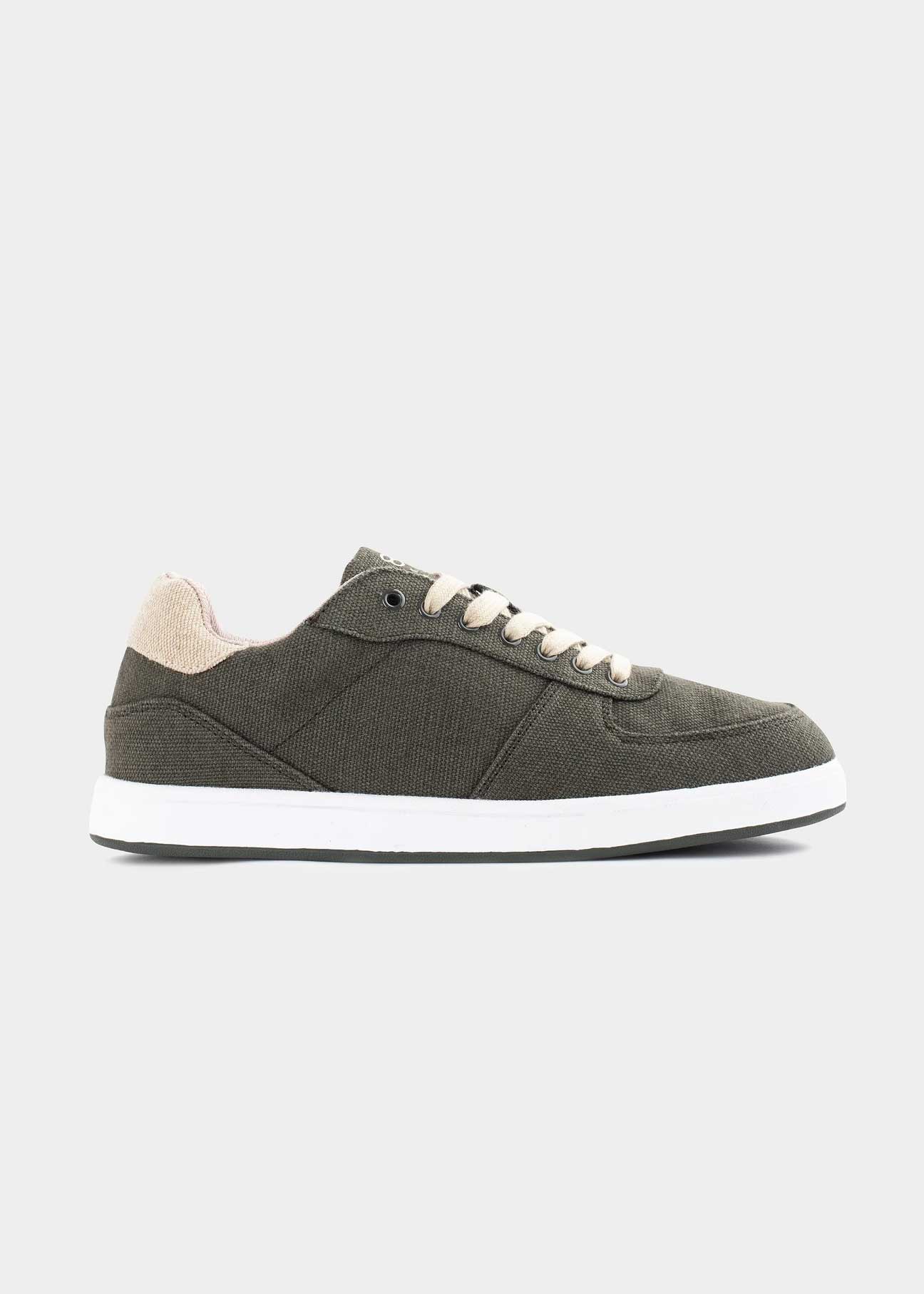 8000Kicks Seeker women’s green hemp sneaker - side view