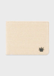 8000Kicks Stealth unisex in color beige hemp vegan wallet front view