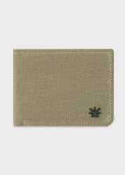 8000Kicks Stealth unisex in color green hemp vegan wallet front view