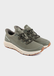 8000Kicks Trekker women’s green hemp sneaker two shoes front view