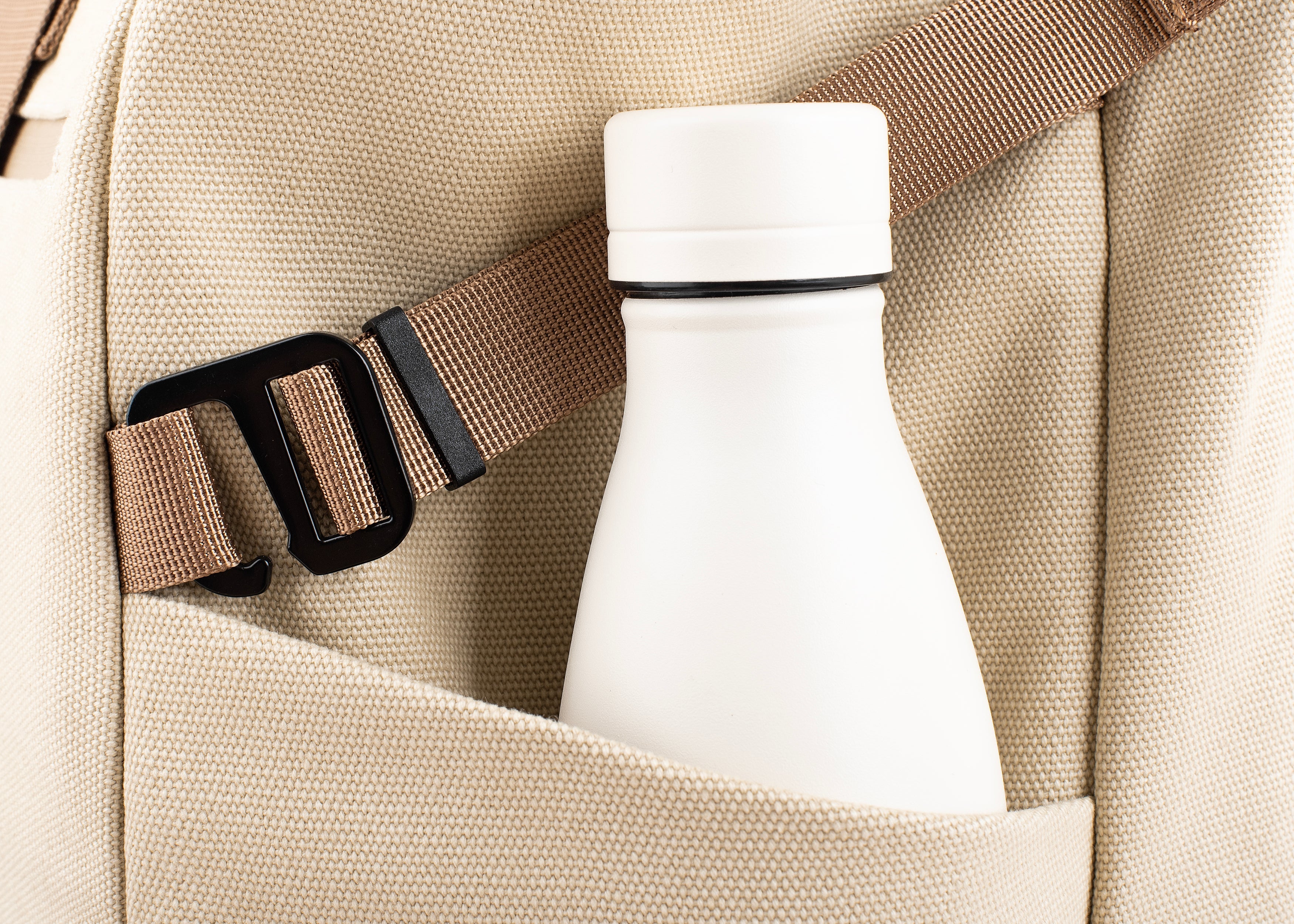 Nomad Zaino rolltop in canapa beige e verde