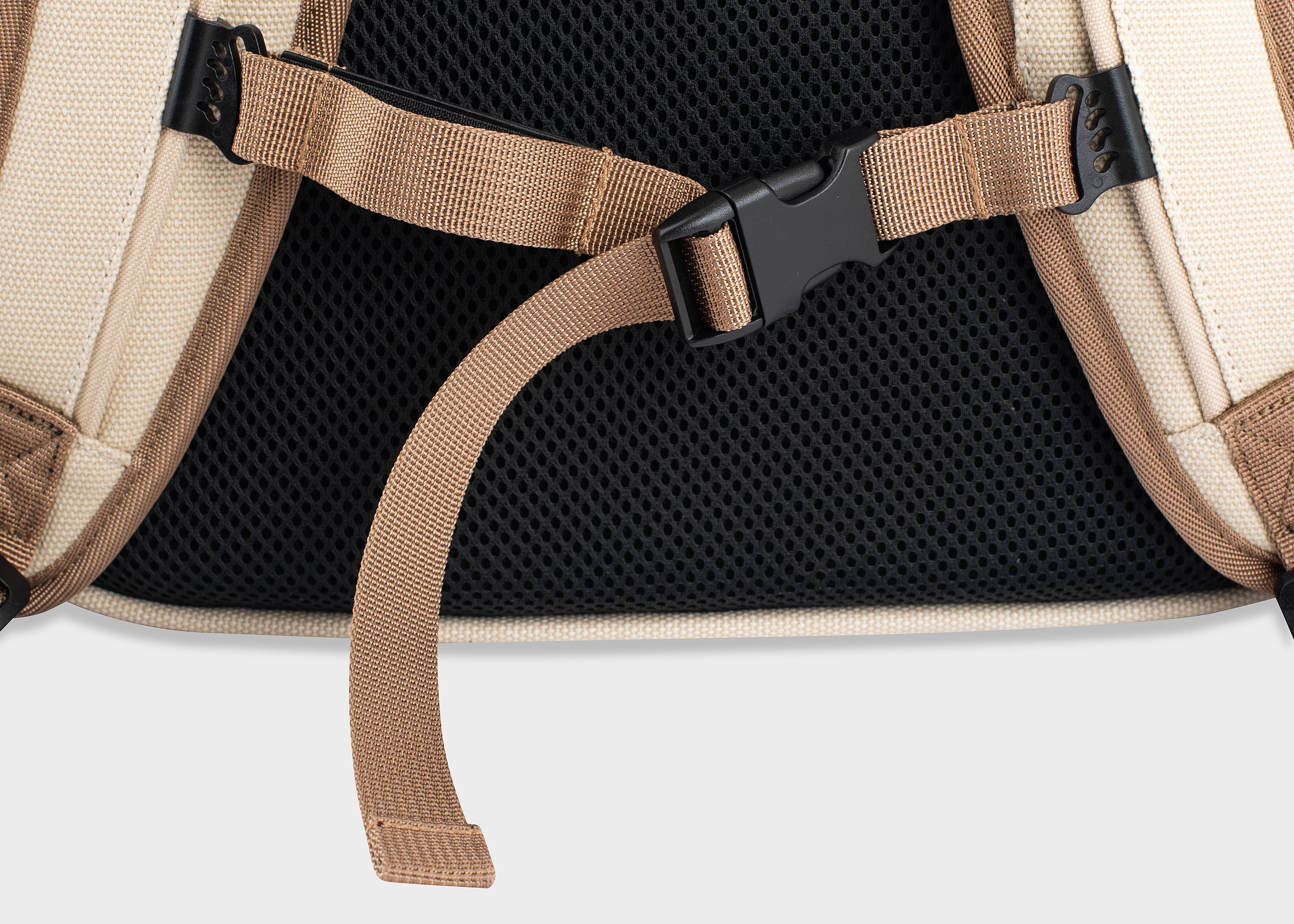 Nomad Zaino rolltop in canapa beige e verde