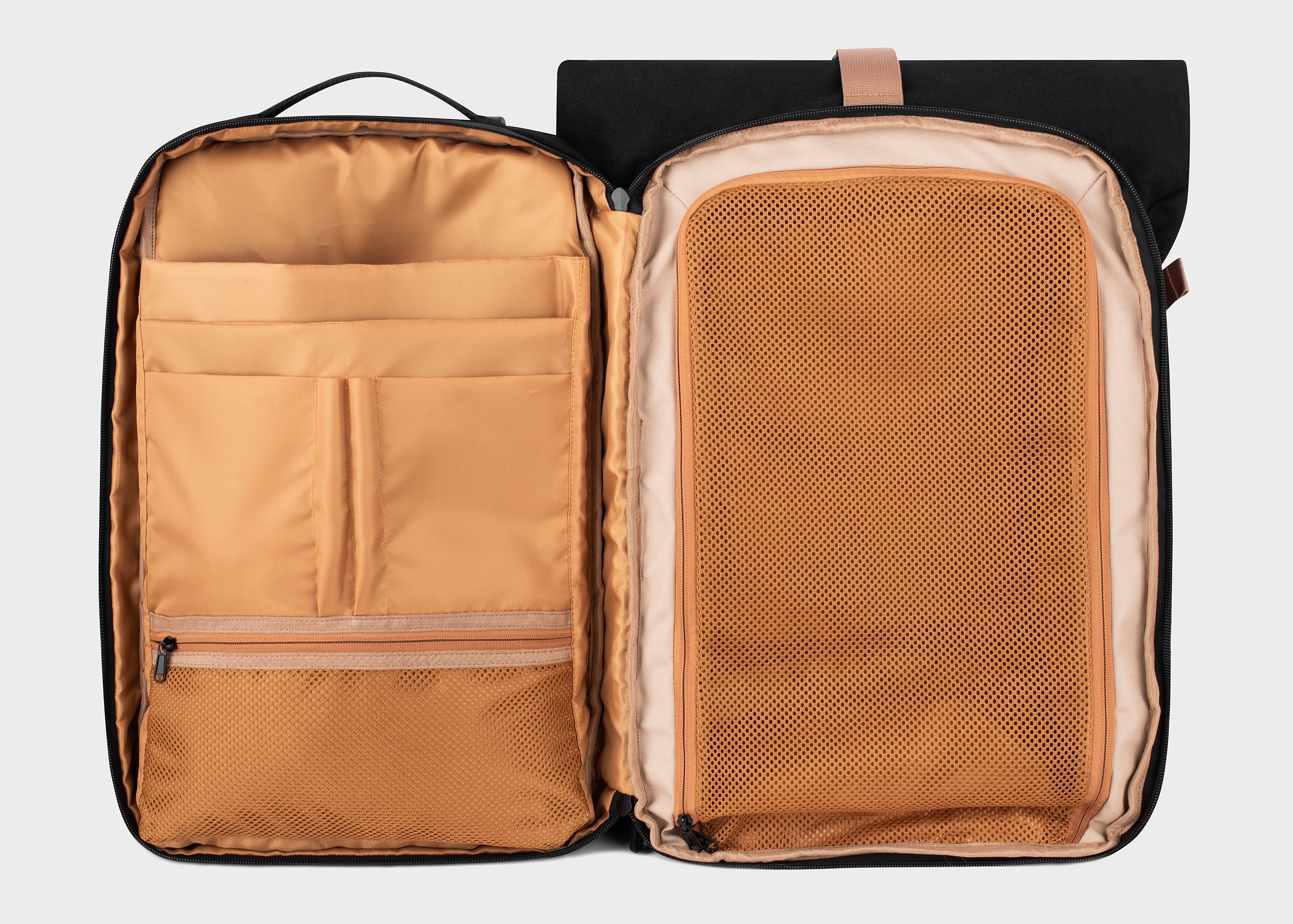 Nomad Zaino rolltop in canapa beige e verde