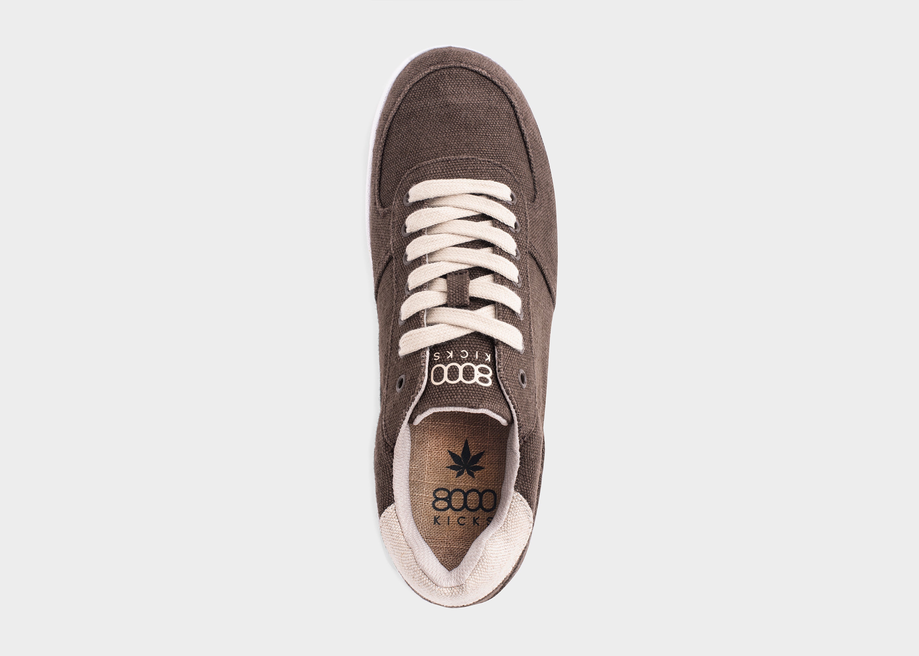 8000Kicks Seeker Damen Freizeit-Canvas-Sneaker – Dunkelbraun