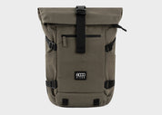 Nomad-Rolltop-Rucksack aus Hanf in Dunkelgrün