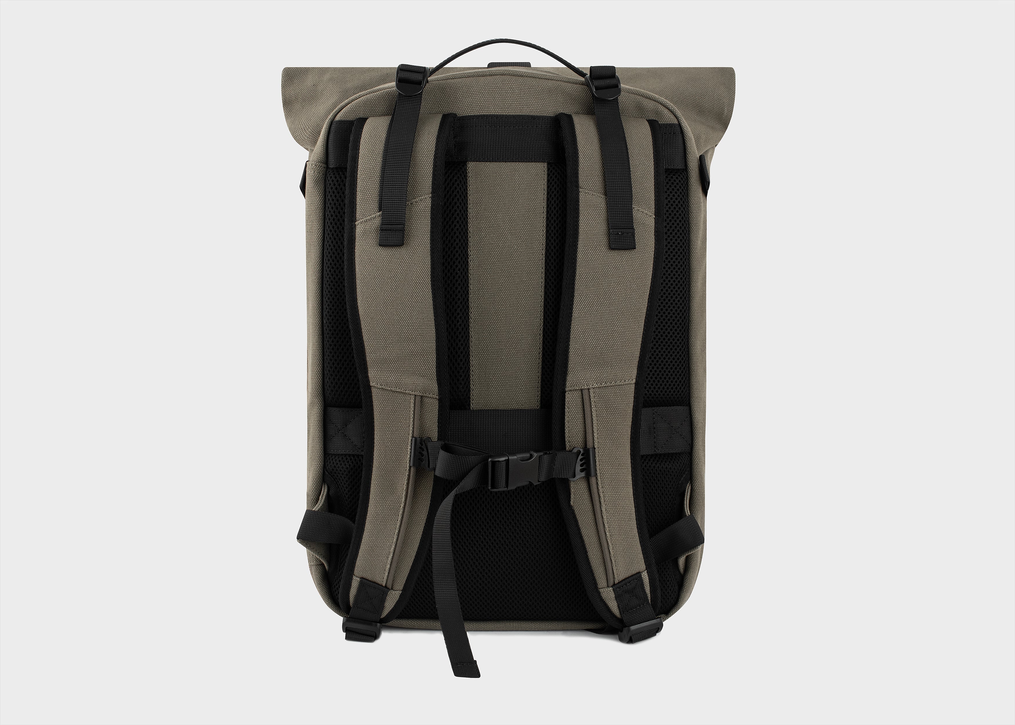 Nomad-Rolltop-Rucksack aus Hanf in Dunkelgrün