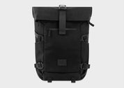 Nomad Hanf-Rolltop-Rucksack in Vollschwarz