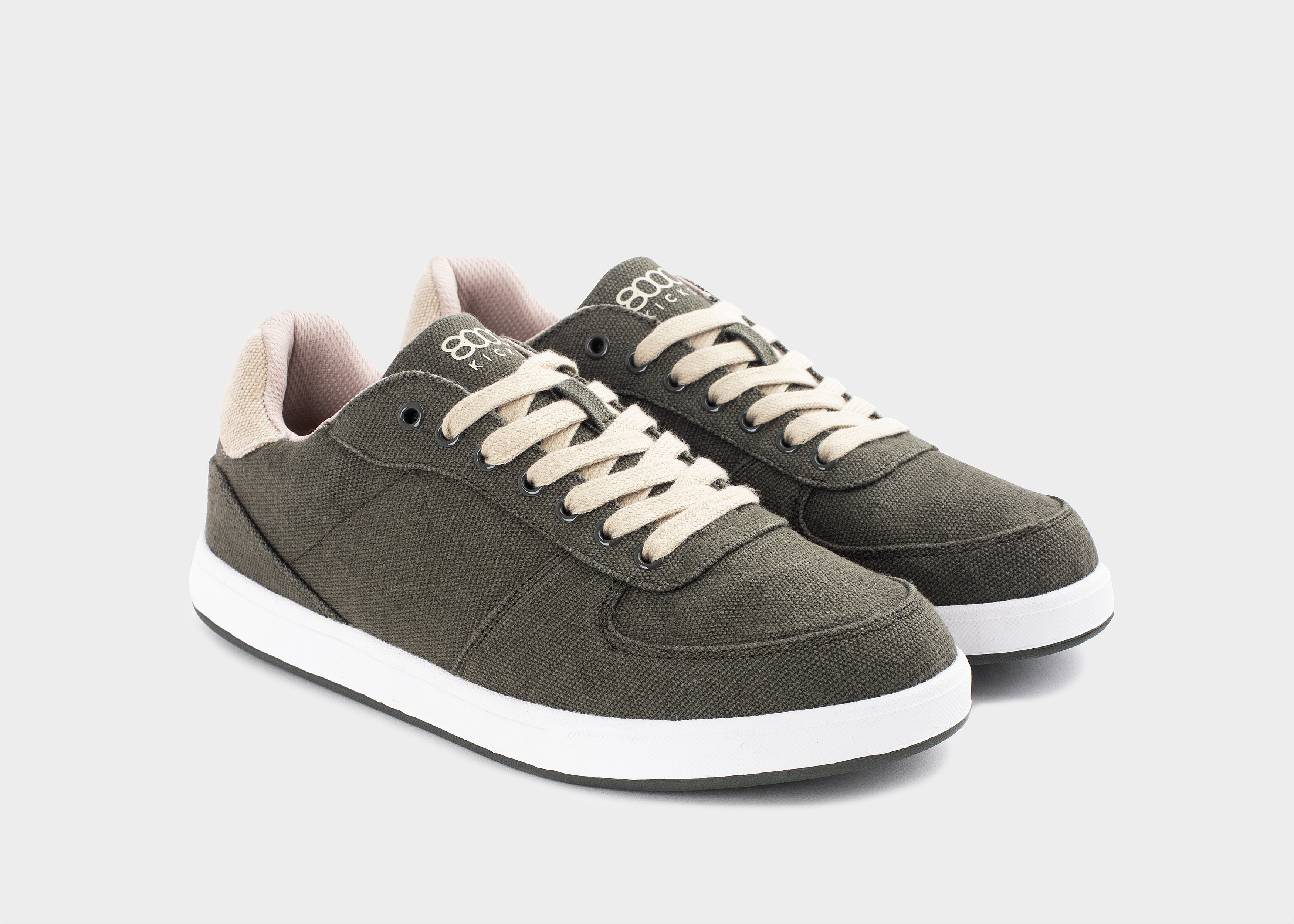 8000Kicks Seeker Damen-Freizeit-Canvas-Sneaker – Dunkelgrün