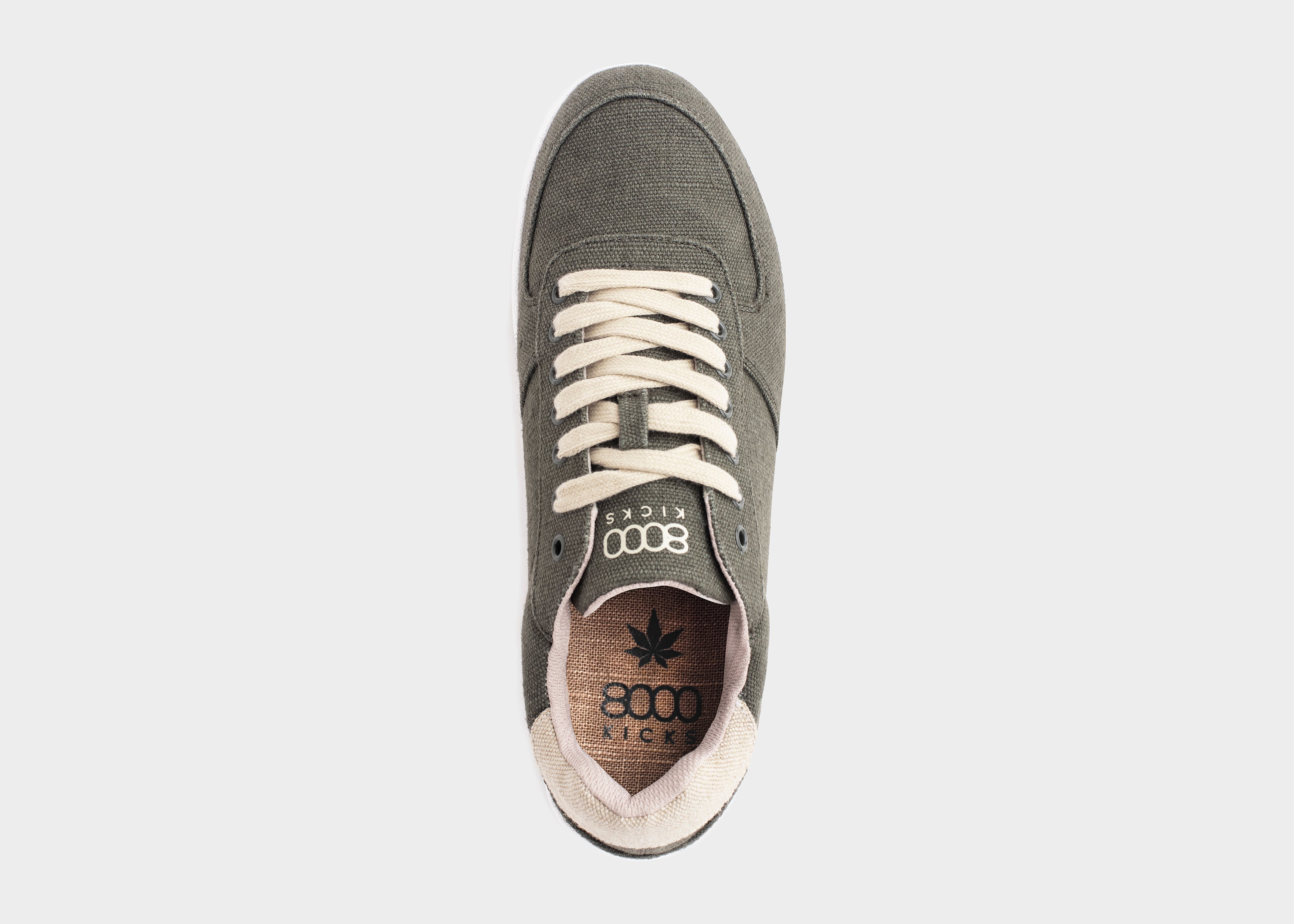 8000Kicks Seeker Damen-Freizeit-Canvas-Sneaker – Dunkelgrün