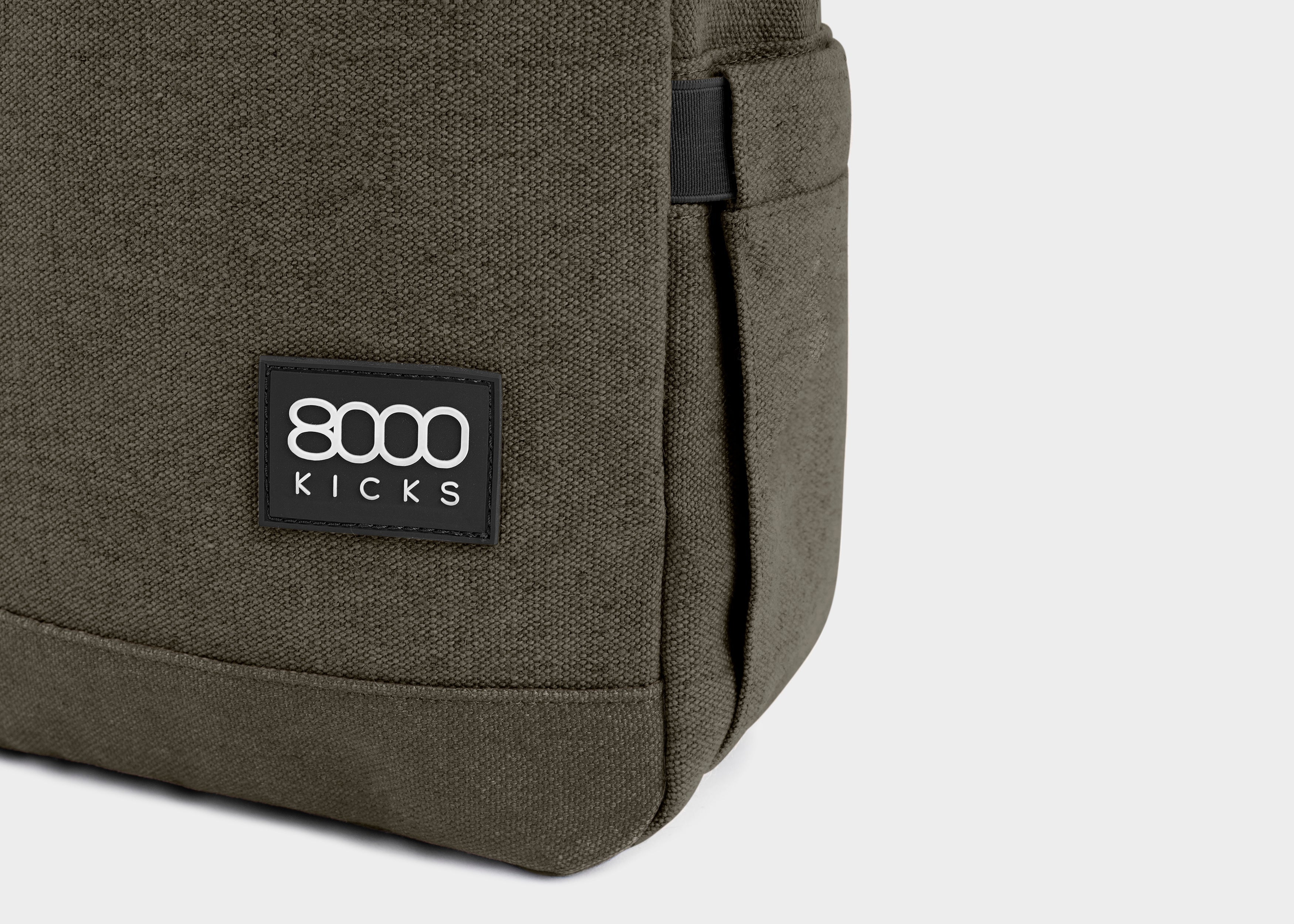 8000Kicks Small Hemp - Vegan Backpack – Dark Green