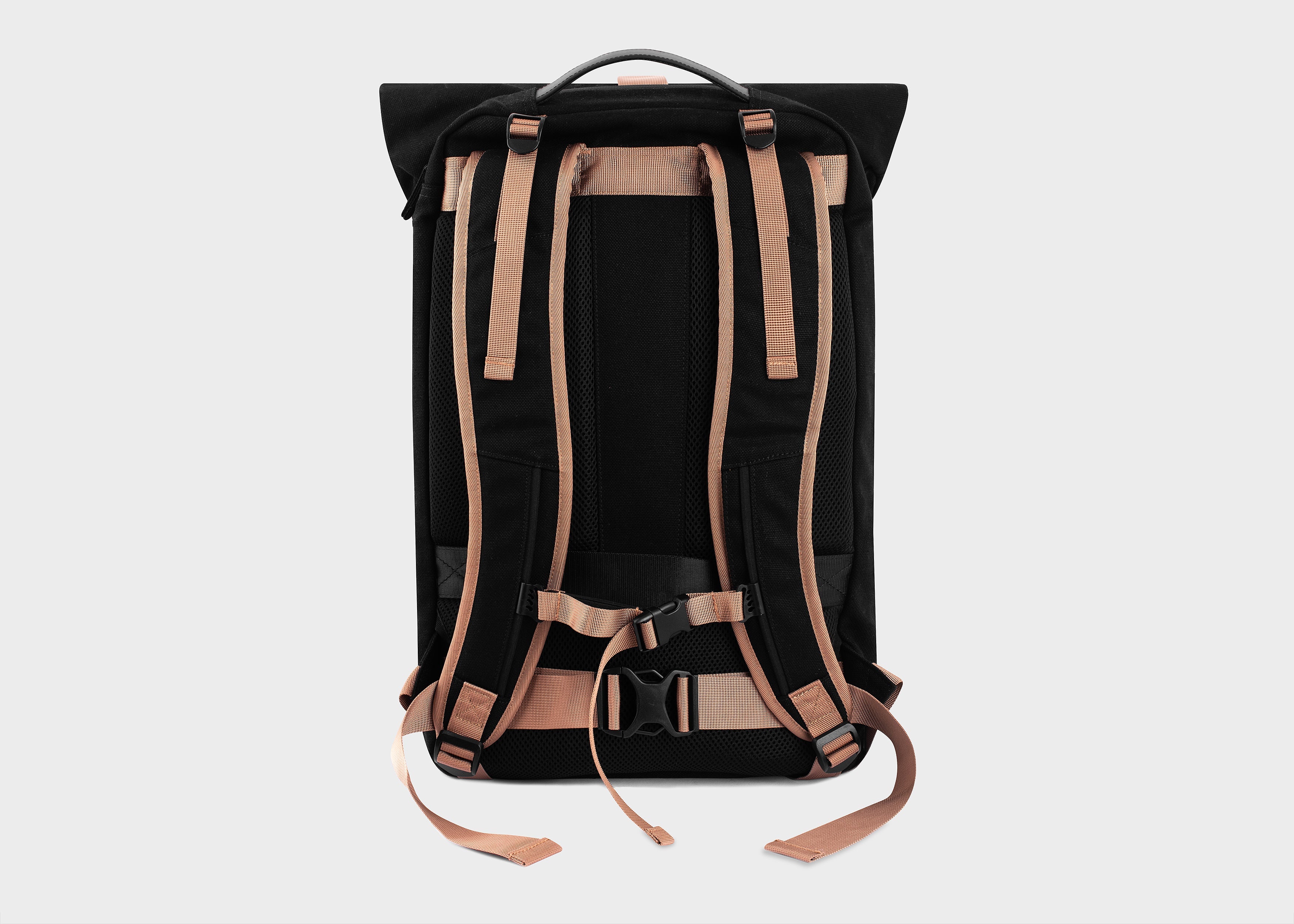 Hanf-Rolltop-Rucksack von Nomad in Schwarz