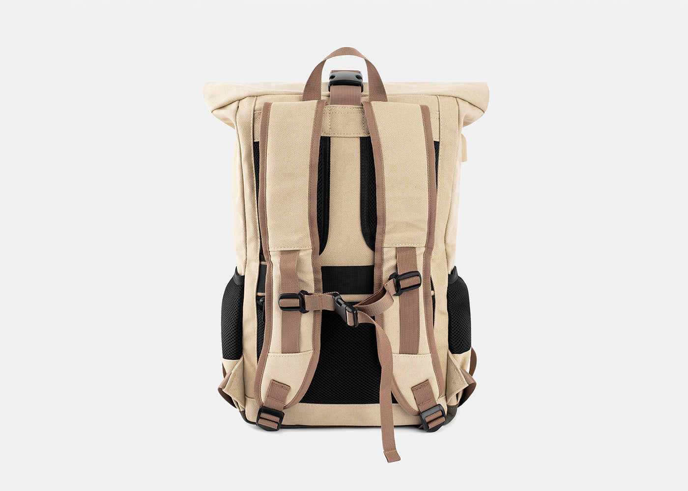 Weatherproof Foldable Hemp Backpack: Beige & Red | 8000Kicks